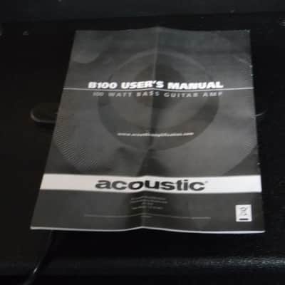 ACOUSTIC B100 100 Watts. Bass Combo 15" Speaker. Black. Super Duper Clean. image 15