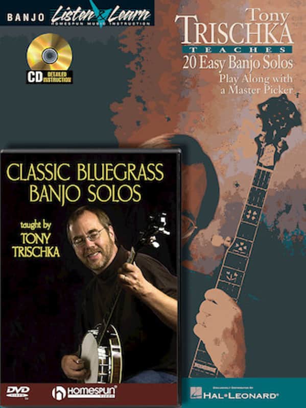 Tony Trischka – Banjo Bundle Pack Tony Trischka Teaches 20 Easy Banjo Solos (Book/CD Pack) with Classic Bluegrass Banjo Solos (DVD) image 1