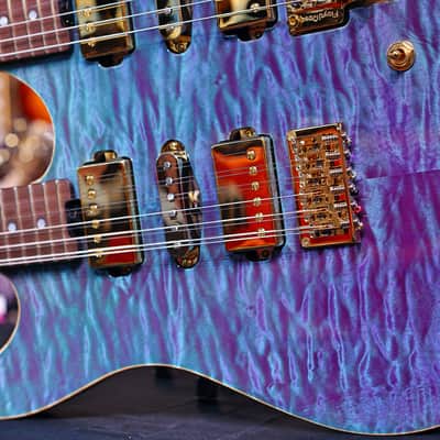 ESP Custom shop Hiend Spec Snapper CTM double Neck  2019 Custom color image 5