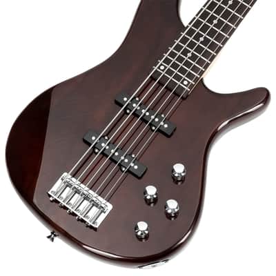 🎸5 String Glarry "EyeBuzz" S Style Electric Bass Guitar +Rosewood Fretboard Soft +Case/Gig Bag +Strap+Cable +Pick!🎸 image 2