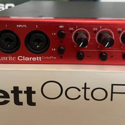 Focusrite Clarett OctoPre 8-Channel Mic Preamp with ADAT I/O 2017 - Present - Red image 2