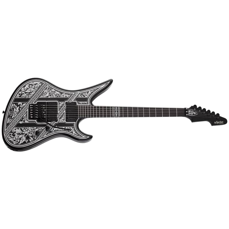 Schecter Avenger FR Przym Palladium Electric Guitar Gloss Black BRAND NEW image 1