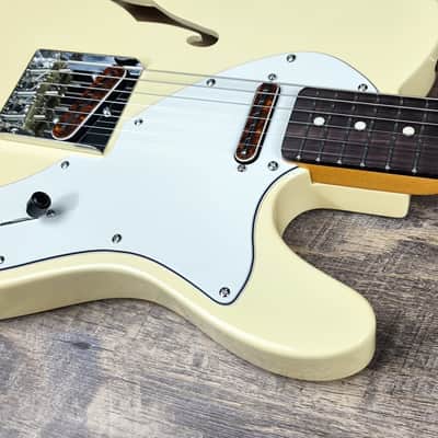 MyDream Partcaster Custom Built - Buttercream Thinline Tortoise Charlie Christian image 5