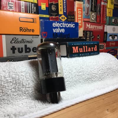 1x Mullard GZ34 5AR4 Rectifier Tube ~ Sawtooth Copper Lined Gt Britain Authentic Blackburn F32 Code ~ Grail Vintage Audio / Musical Warm Dynamic Liquid Tone image 2