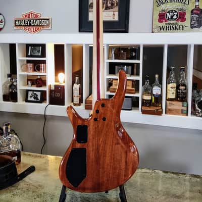 Roscoe Century Custom Buckeye Burl Top 4-String Bass image 8