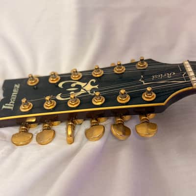 1978 Ibanez Artist AR112 12-String MIJ FujiGen Vintage Cherry Sunburst w/ Original Case RARE image 6
