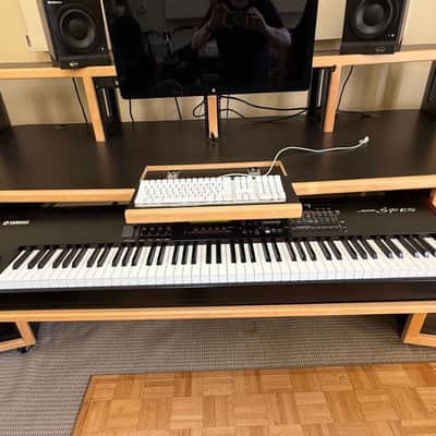 KK Audio Custom Producer Desk with Dual Bay Rack Unit 2006 (tons of rack space!!)- Black and Light Oak image 15