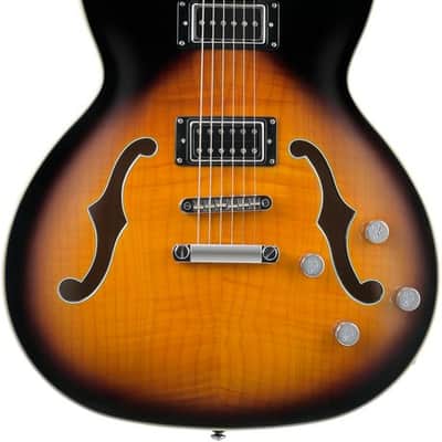 Hagstrom HSVIDLXBA18 Electric Guitar, Viking Baritone DLX, Tobacco Sunburst image 1
