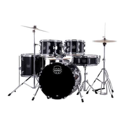 Mapex Comet 5pc Complete Drum Set Dark Black 18/10/12/14/14 image 2