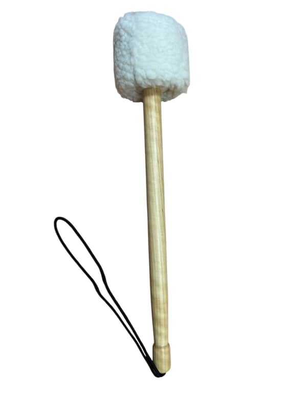 Small Gong Mallet – 15" Wooden Handle with Wool Head – For Feng, Wind, Tam Tam & Other Gongs image 1