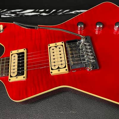 1979 - 1981 Hamer USA Standard Explorer Flame Top Transparent Cherry - Kahler Trem - Extremely RARE! Original Hamer Case - Four Digit Serial # 0583 image 7