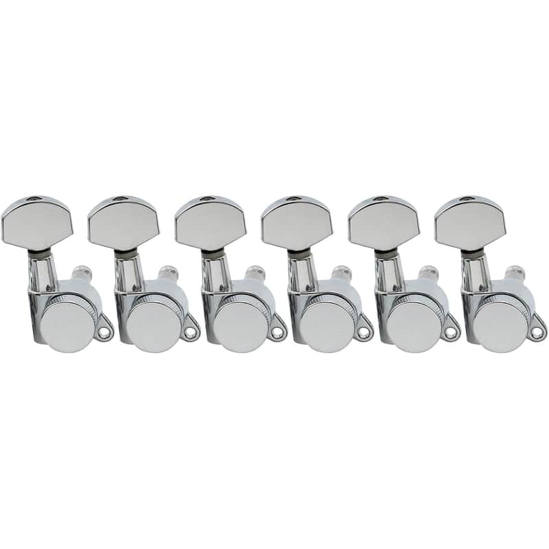 Pro 6 inline Guitar Locking Tuners String Tuning Pegs Machines Heads Set for Fender Strat Stratocaster Tele Telecaster Electric Guitar Parts,Chrome image 1