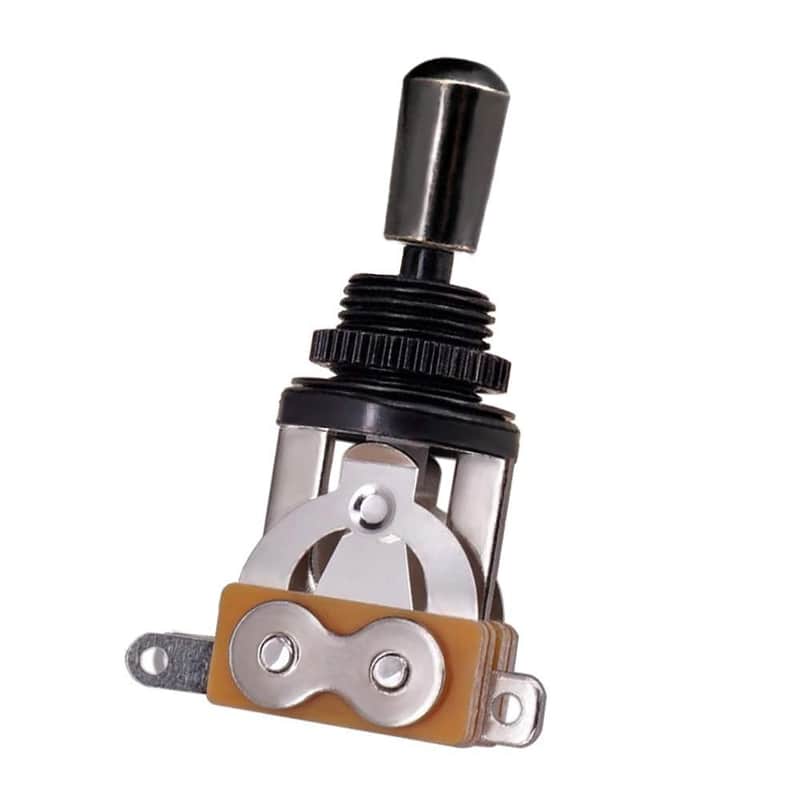 Electric Guitar 3 Way Toggle Switch Pickup Selector Switch With Brass Tip Knob (Black) image 1