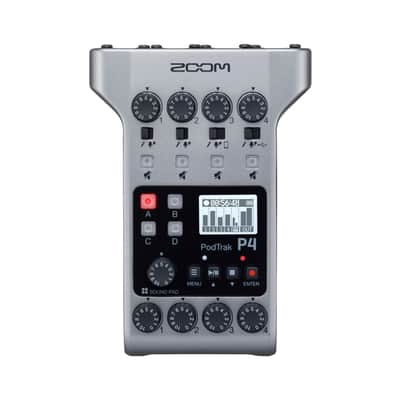 Zoom PodTrak P4next Podcast Recorder Bundle with 2 Mic Packs & Boom Arms image 2