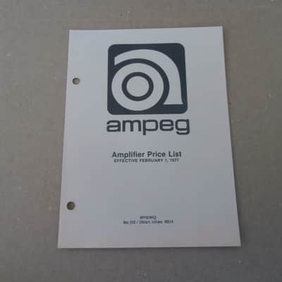 Vintage February 1977 Ampeg Amplifier Price List! Rare, Original Case Candy, Paperwork! image 1