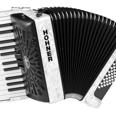 Hohner Bravo II 48 Accordion - Pearl White (BR48WH) image 5