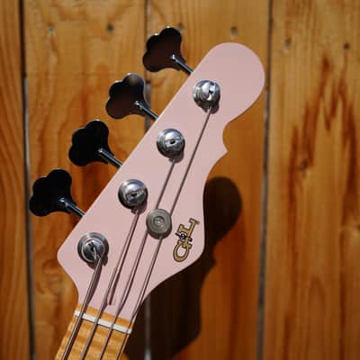 G&L Custom Shop USA LB-100 Nitro Shell Pink 4-String Electric Bass Guitar w/ Black Tolex Case image 7