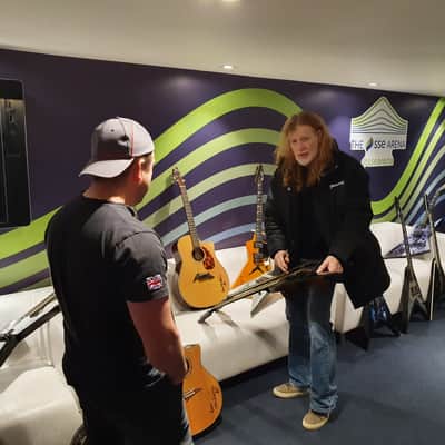 Dave Mustaine's  Personal Dean Double Neck Flying King V VMNT Megadeth Tour Guitar Signed by him KV1 image 6