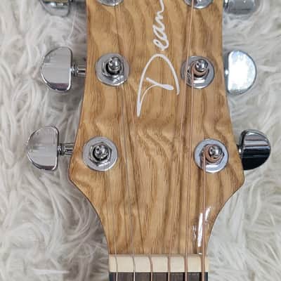 Dean EQAL GN Exotica Quilt Ash LEFTY Acoustic-Electric Guitar in Natural Finish image 4