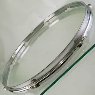 Ludwig 16"BRASS Floor Tom Drum Batter Rim/Hoop 8Lug Triple-Flange 60s Chrome COB image 4