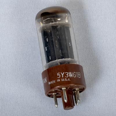 Vintage GE 5Y3WGTB/ 6987 JAN Rectifier Tube – Tests Like NOS – USA Made image 4
