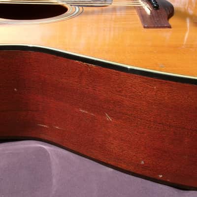 Yamaha FG-180 Red Label Jumbo Dreadnought 1971 - Natural + Hard Case image 14