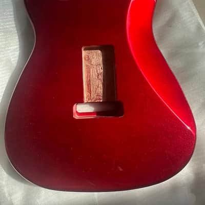Burgundy Alder Wood Guitar Strat Style Body image 2