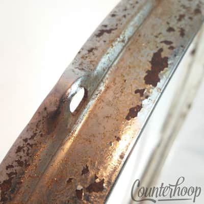 Slingerland 18" Floor Tom Drum Batter/Resonant Rim/Hoop 8-Lug Chrome Stick-Saver image 3