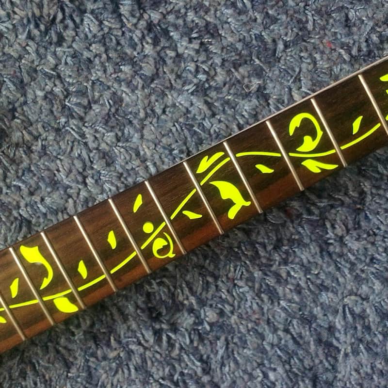 Fret Markers Inlays Tree Of Life Yellow Fluor Stickers Diapason Guitarra Electrica & Acustica. image 1