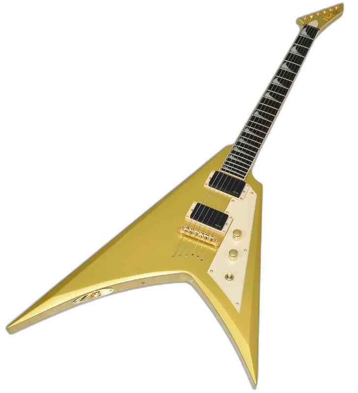 ESP LTD KH-V Kirk Hammett Signature Guitar Metallic Gold 0282 image 1