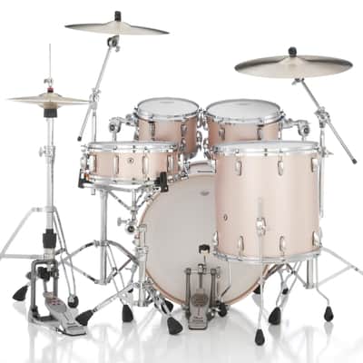 Pearl Masters Maple Gum 4-Piece Shell Pack Drum Kit - 22/16/12/10 - Satin Rose Gold image 3