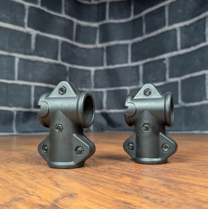 Alesis 1.5" Drum Rack T‑Clamps (Pair) – Command / Forge / Surge Compatible – Black – Heavy‑Duty Mounting Hardware image 1