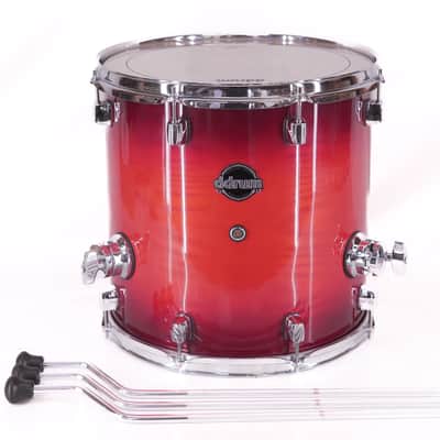 ddrum Dominion Birch 14" x 14" Floor Tom – Red Burst – Excellent image 1