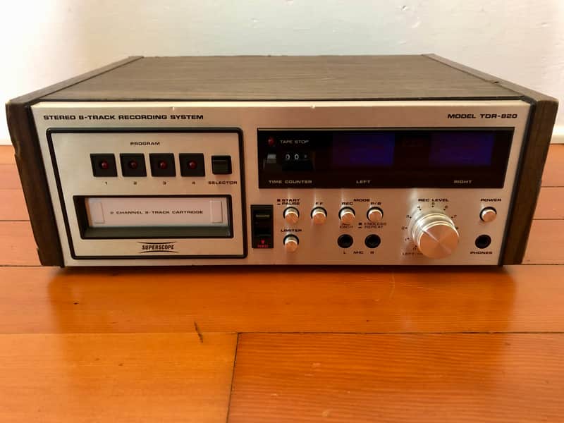 Lecteur 8 Pistes Superscope TDR-820 – Stéréo – Testé Et Fonctionne – 22 Cartouches Incluses