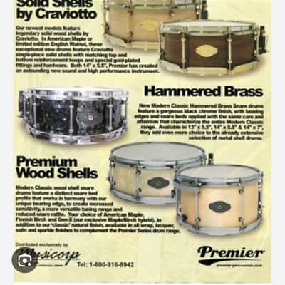 Premier 14x5.5 Vintage Maple Snare…rare! image 7