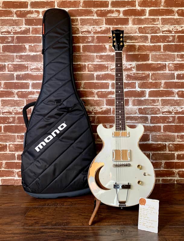 Ronin Badmoon 2020 White Over Gold Relic (White Falcon Style) New *Last one ever* Clean Demo added. (Authorized Dealer image 1