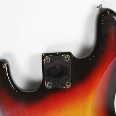 1969 Vintage Fender Jazz Bass Alder 4-Bolt Sunburst BODY ~Original Finish~ 1960s USA Early-CBS image 5