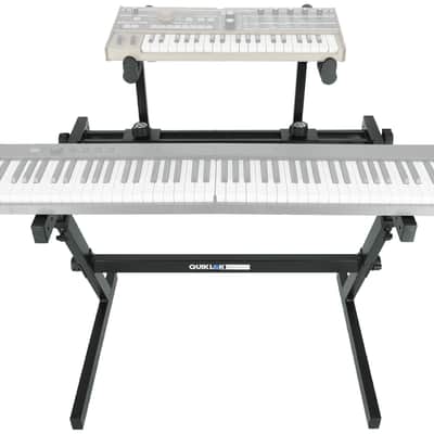 Quik Lok Z-726 2-Tier Z-Style Keyboard Stand w/7 Adjustable Heights+Bench image 7