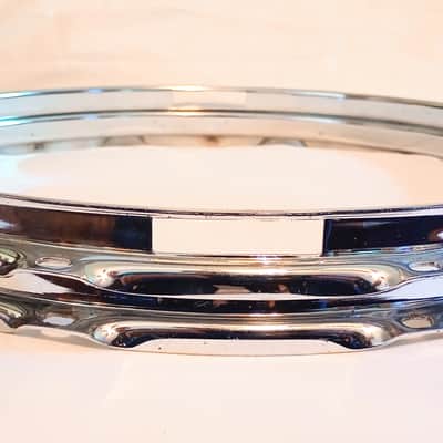 TAMA VINTAGE 70's IMPERIAL STAR SNARE DRUM HOOPS SET  14"/10L - CHROME - FREE SHIP TO C-USA! image 1