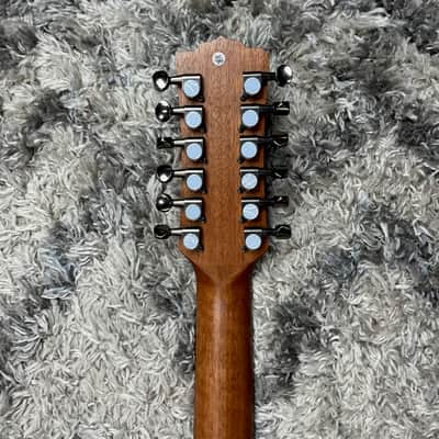 Luna Art Vintage Dreadnought 12-String Acoustic-Electric Guitar, Brownburst image 8