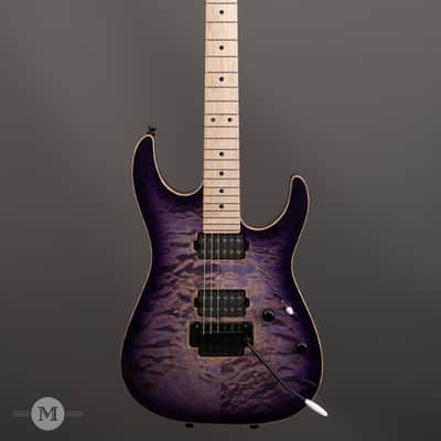 Tom Anderson Guitars - Li'l Angel - Purple Burst with Binding image 2