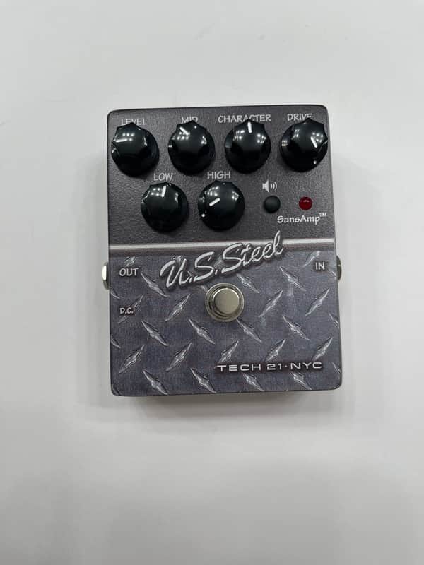 Tech 21 NYC U.S. Steel Distortion SansAmp Character Series Guitar Effect Pedal image 1