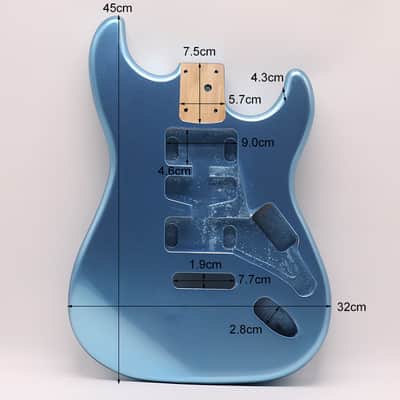 ST Electric Guitar Body Guitar Barrel High Glossy  5.7cm Heel Width image 7