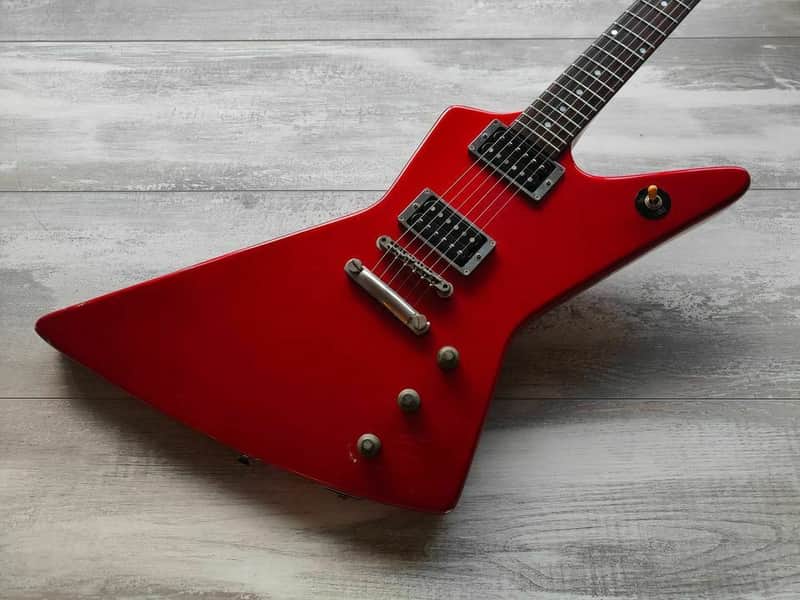 1984 Greco Japan Explorer Electric Guitar (Metallic Red) | Reverb