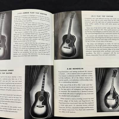 Gibson Late 40's Catalog Reprint 1992 L-5 7 50 J-45 LG-2 Southern Jumbo A-50 ES-300 150 125 Southerner image 4