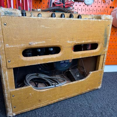 1959 Fender Vibrolux 5F11 Tweed – Original Iron, Astron Signal Caps image 16