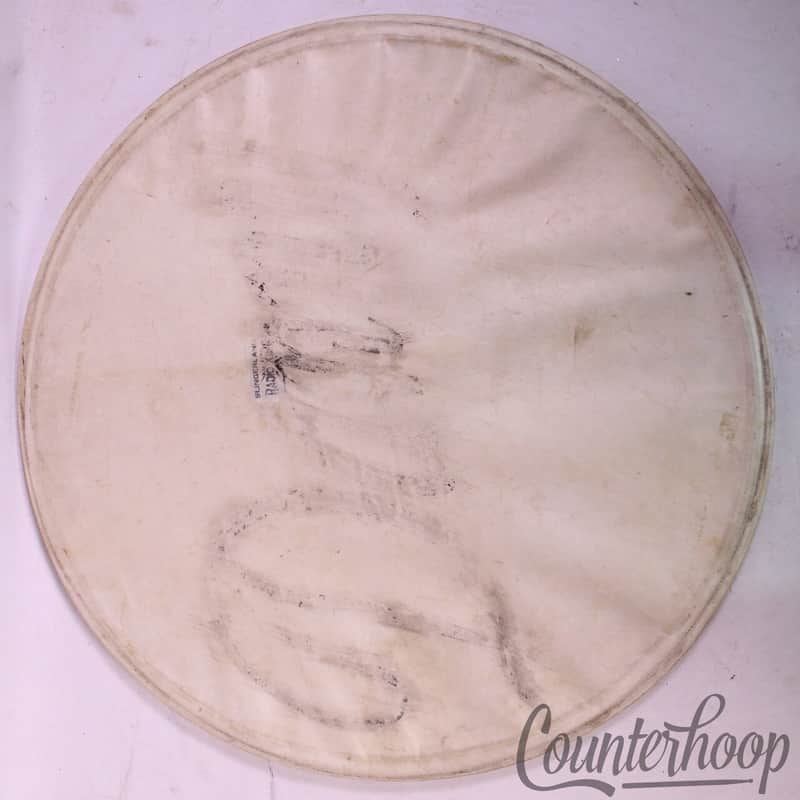Slingerland 22"Radio King Bass Drum Calf Skin Head Sparks USA Batter Vintage 40s image 1