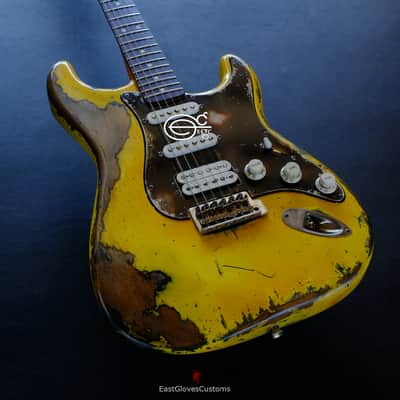 Fender Stratocaster HSS TV Yellow Heavy Aged Relic image 3