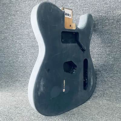 Black Basswood Guitar Telecaster Tele Style Body image 3