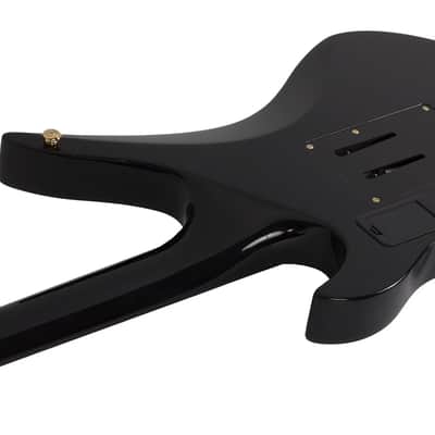 Schecter Synyster Custom-S Gloss Black with Gold Pinstripes image 6